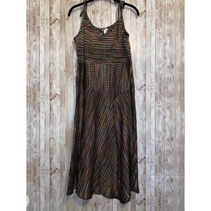 Women's Cato Summer Tie Straps Multi-color Rainbow Dress Size Medium Sundress